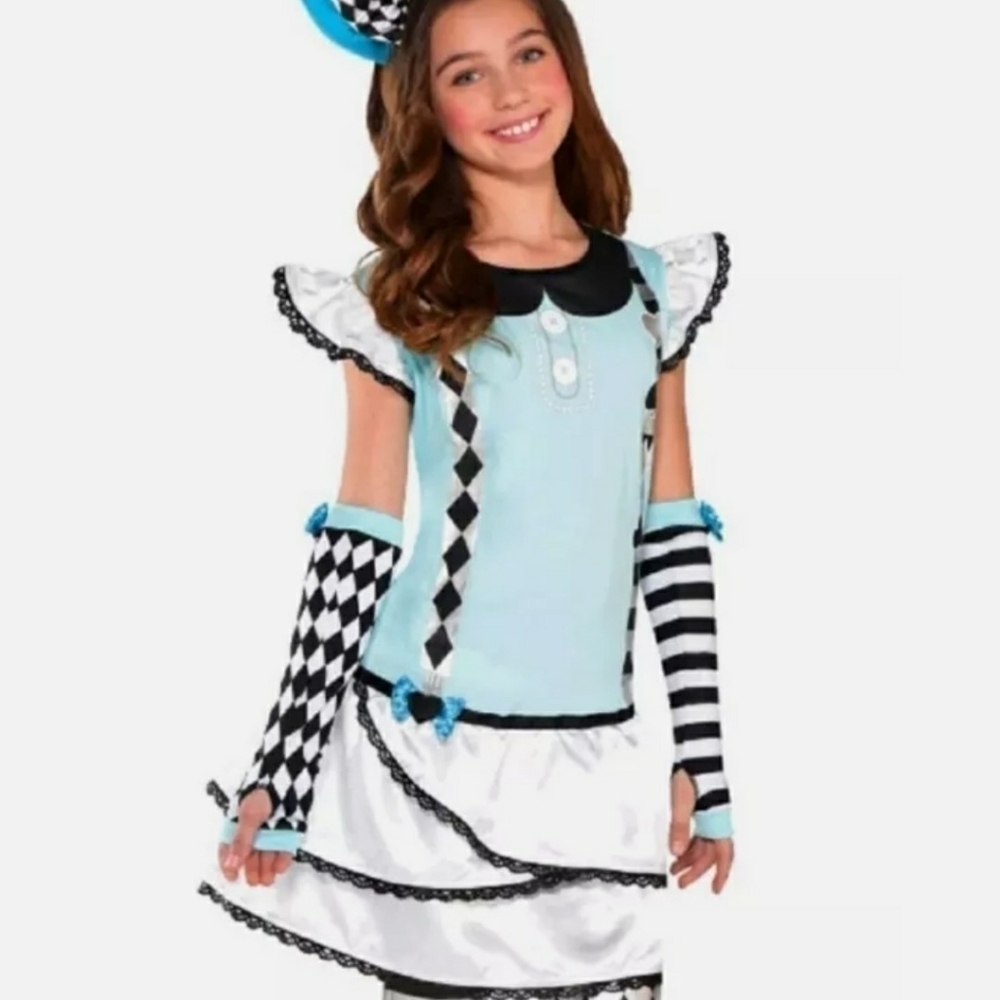 NWT Storybook Dark Alice Girls Halloween Costume Medium / Large M/L Tunic Top